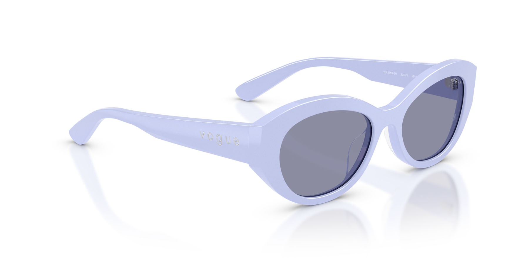 Sunglasses Vogue VO 5659SU (3245/1) color lavanda pieno shape irregular lenses grigio lavanda