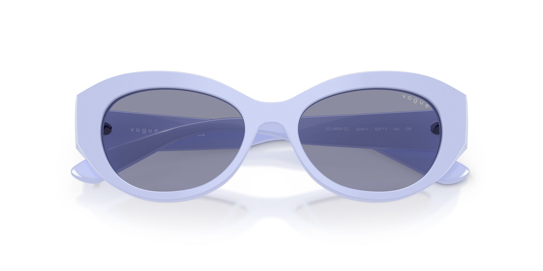 Sunglasses Vogue VO 5659SU (3245/1) color lavanda pieno shape irregular lenses grigio lavanda