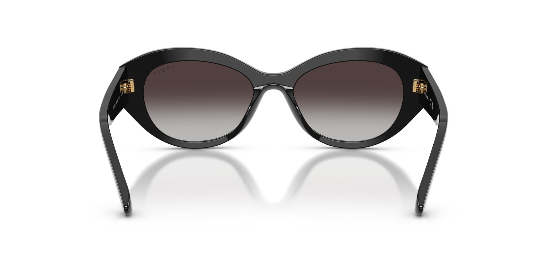 Sunglasses Vogue VO 5659SU (W44/8G) color nero shape irregular lenses grigio sfumato nero
