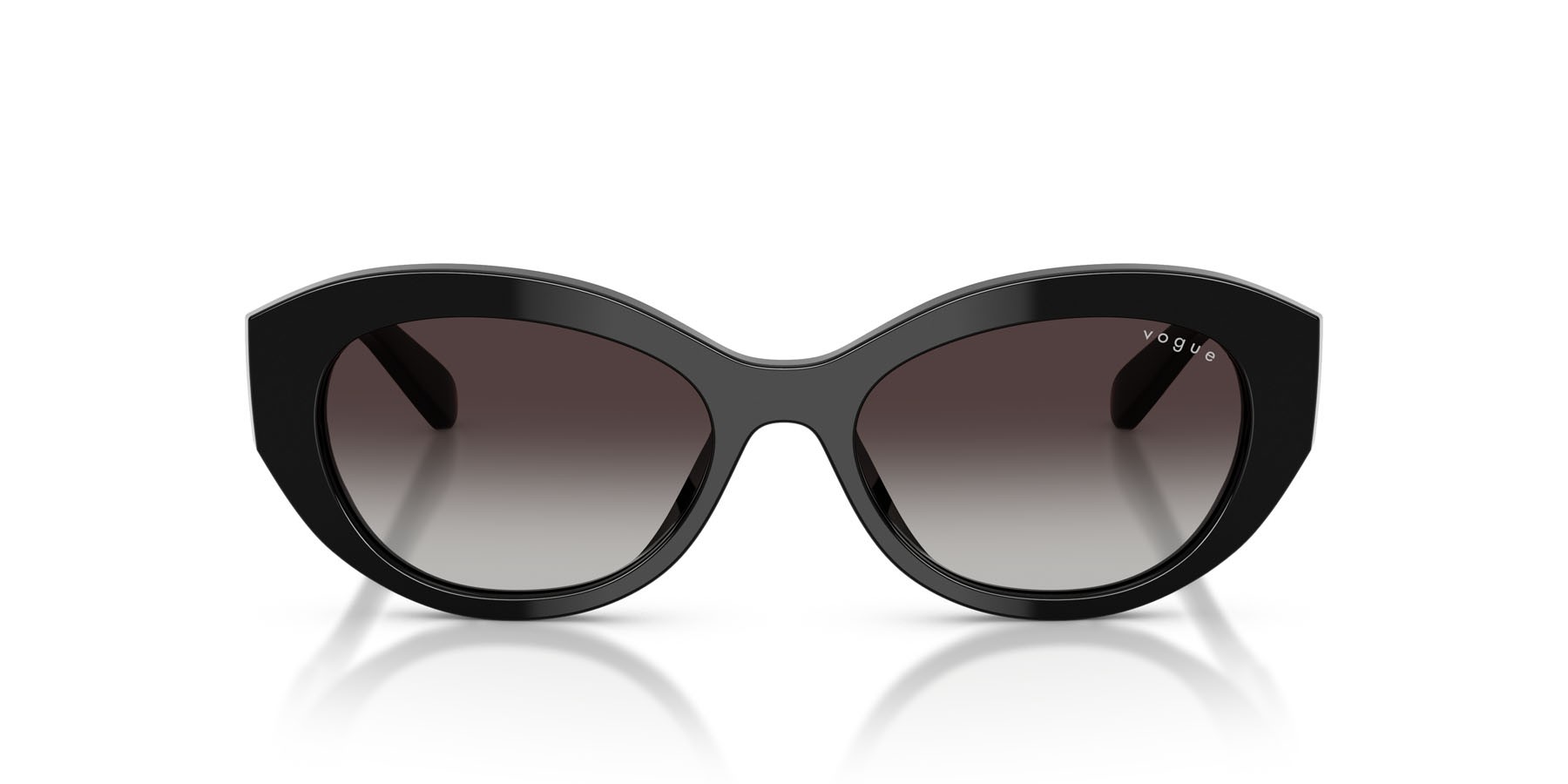Sunglasses Vogue VO 5659SU (W44/8G) color nero shape irregular lenses grigio sfumato nero