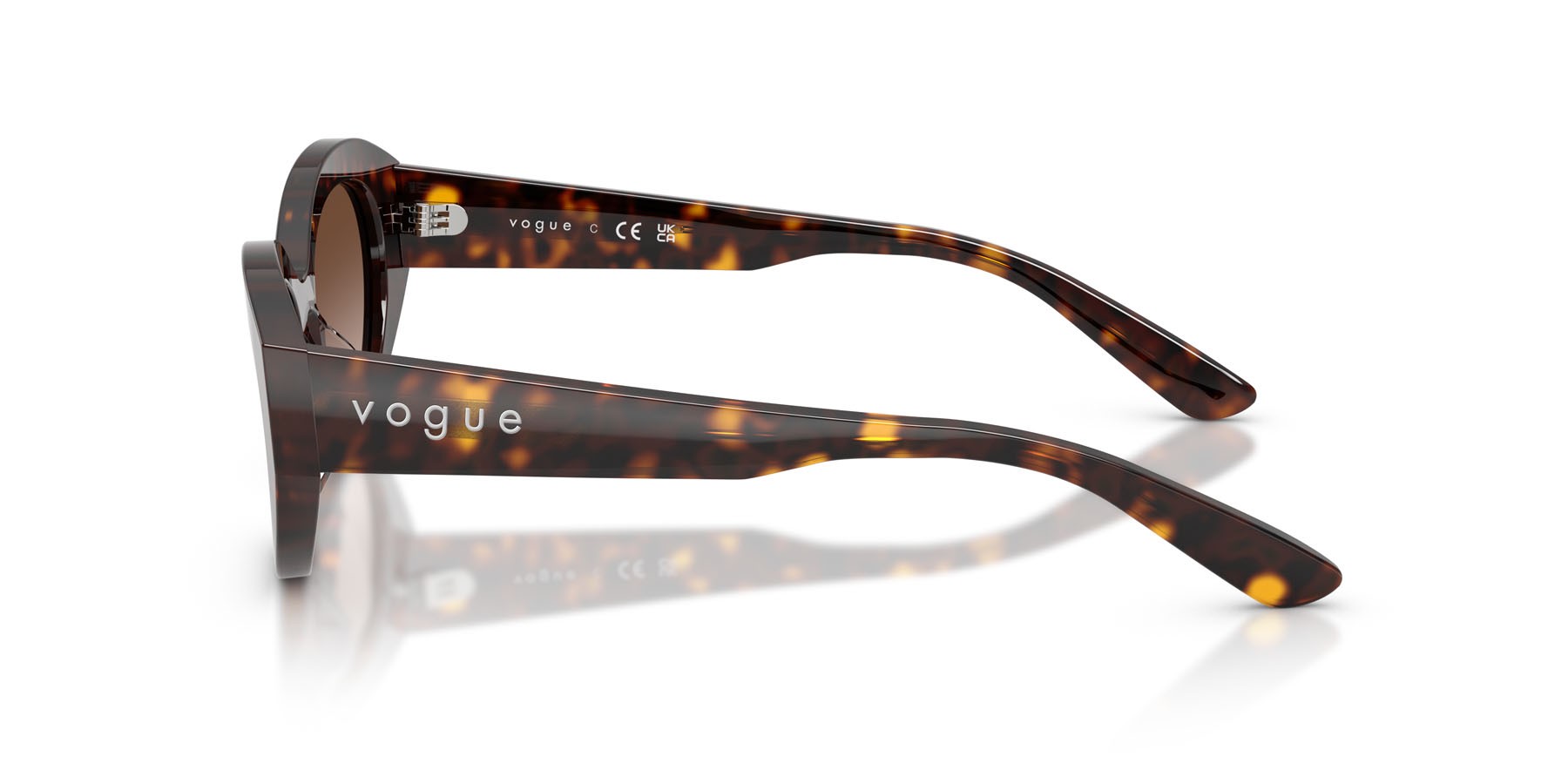 Sunglasses Vogue VO 5659SU (W65613) color havana scuro shape irregular lenses marrone sfumato