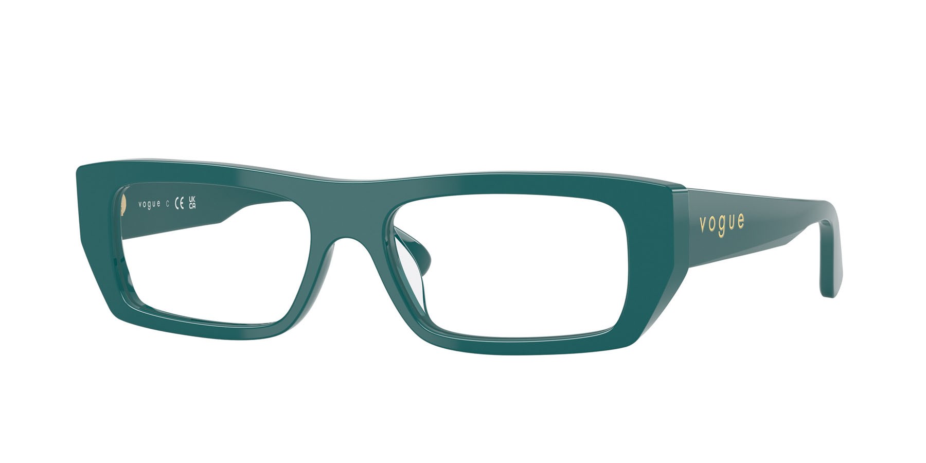 Eyeglasses Vogue VO 5660U (3246) color verde pieno shape rectangle lenses lente demo
