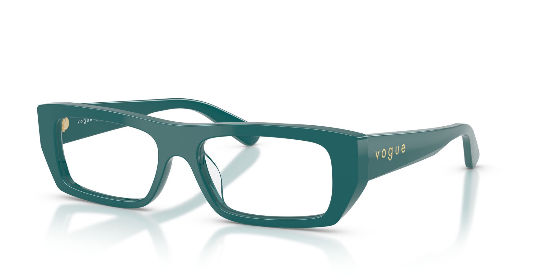 Eyeglasses Vogue VO 5660U (3246) color verde pieno shape rectangle lenses lente demo