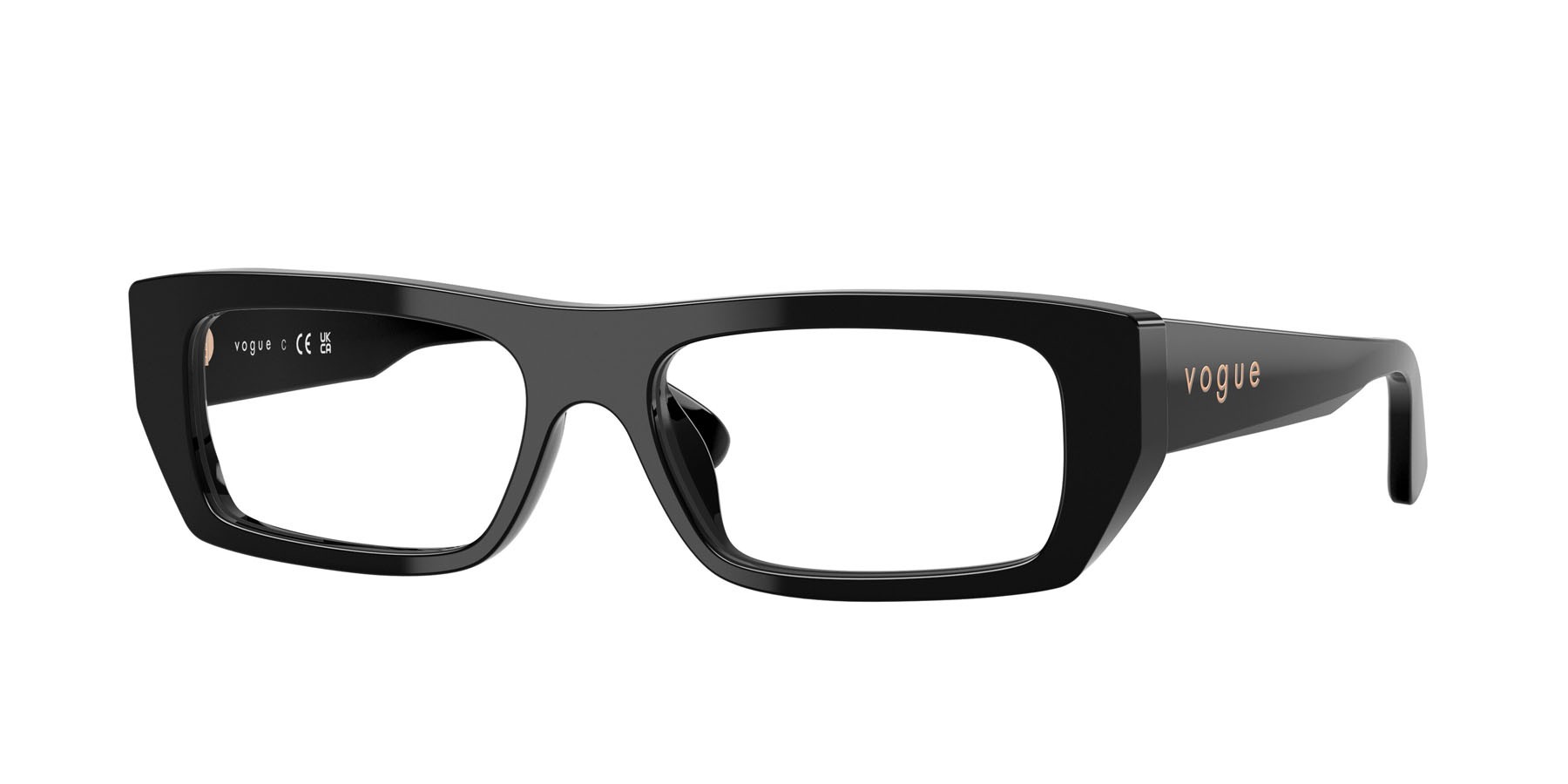 Eyeglasses Vogue VO 5660U (W44) color nero shape rectangle lenses lente demo