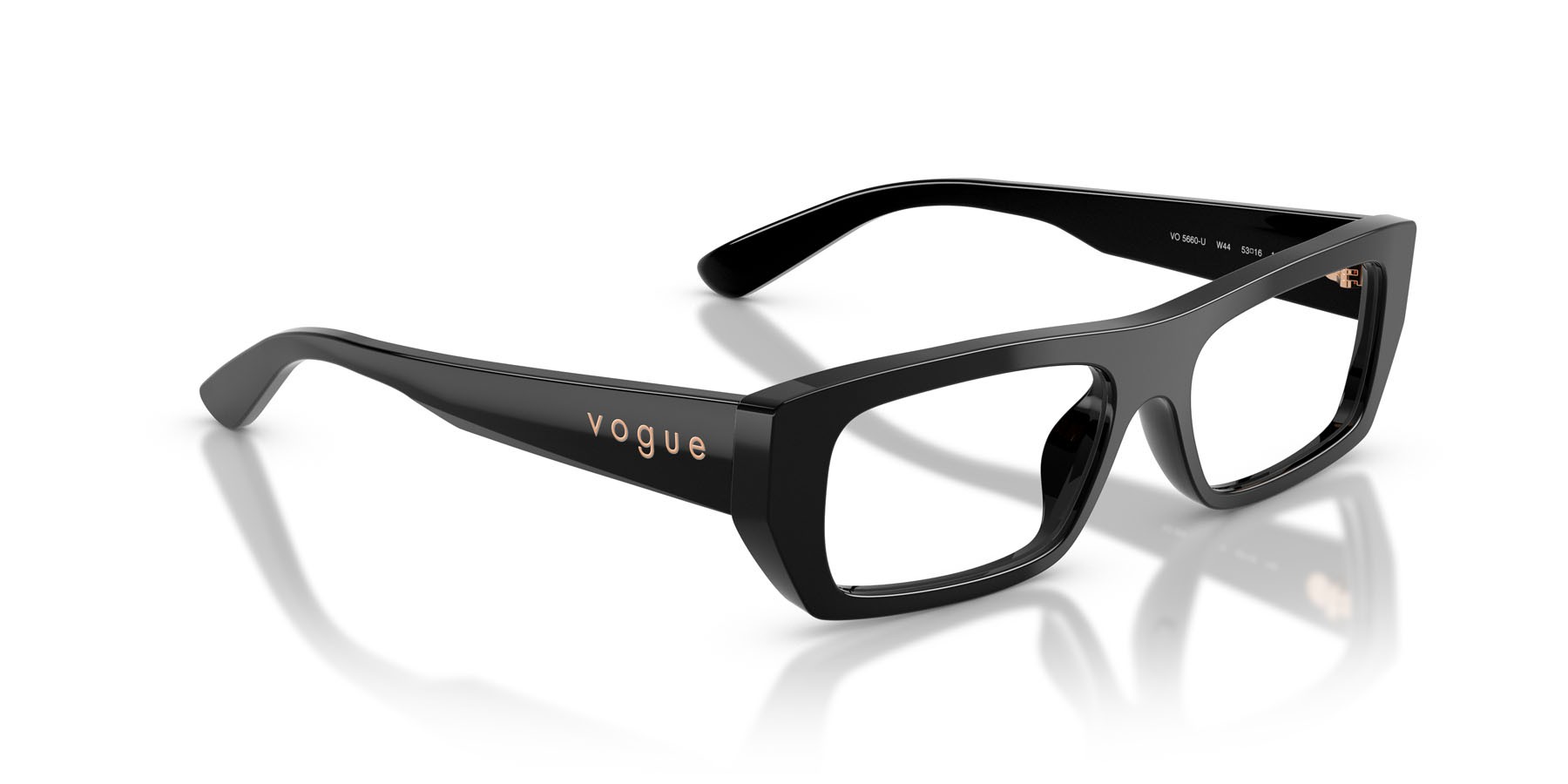 Eyeglasses Vogue VO 5660U (W44) color nero shape rectangle lenses lente demo