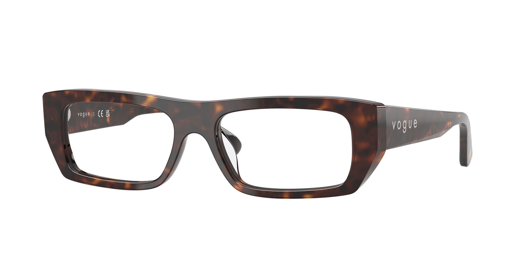 Eyeglasses Vogue VO 5660U (W656) color havana scuro shape rectangle lenses lente demo