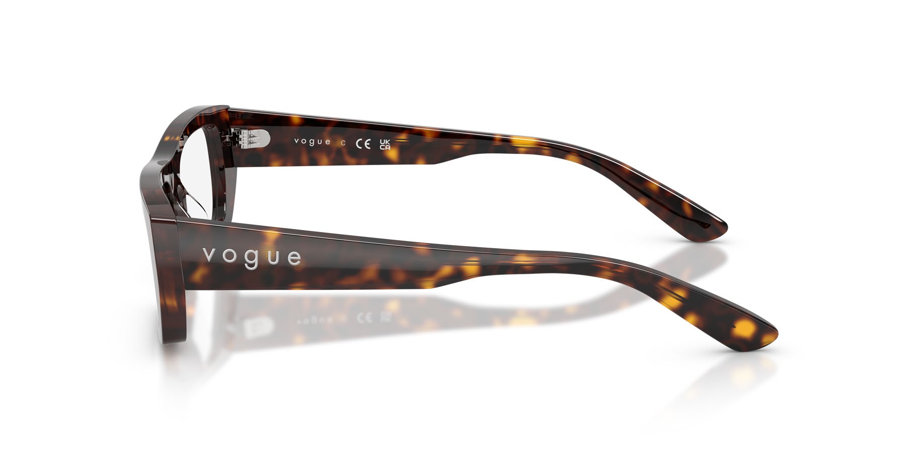 Eyeglasses Vogue VO 5660U (W656) color havana scuro shape rectangle lenses lente demo