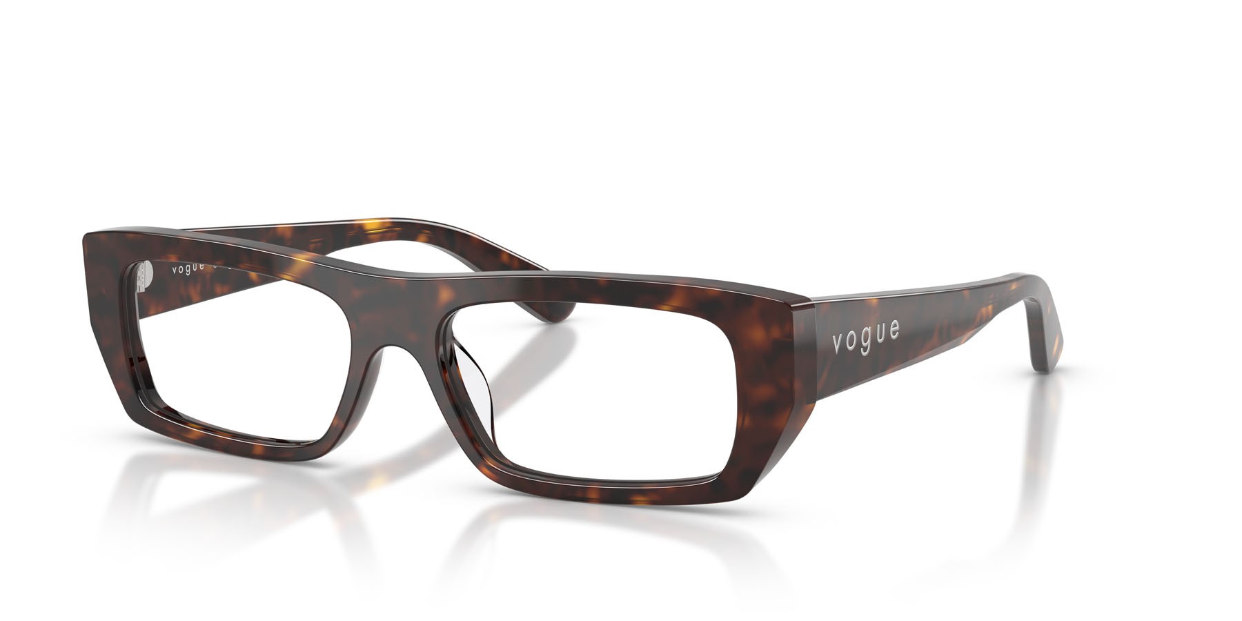 Eyeglasses Vogue VO 5660U (W656) color havana scuro shape rectangle lenses lente demo