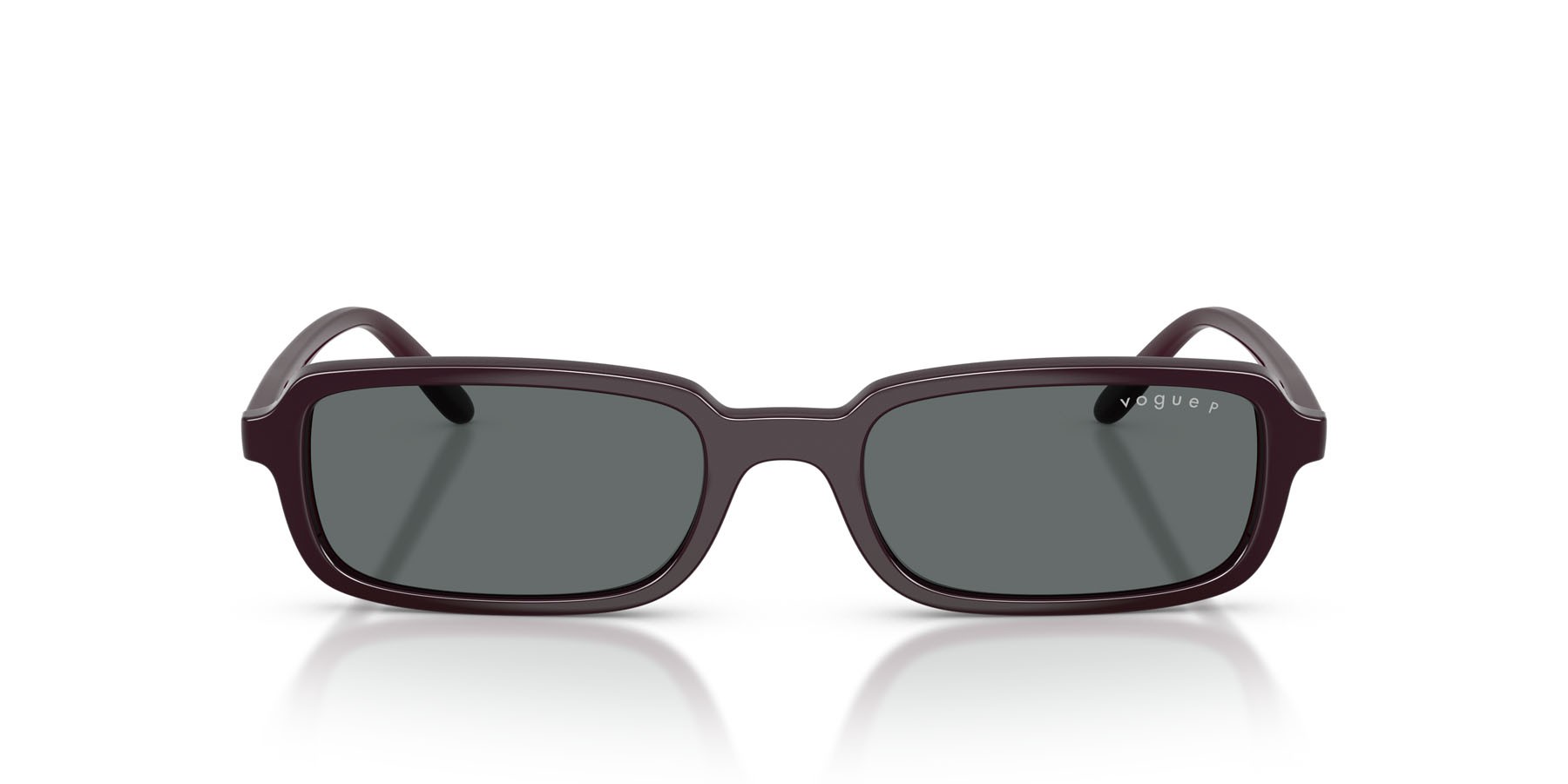 Sunglasses Vogue VO 5666S (242681) color bordeaux full shape square lenses polarized grigio scuro