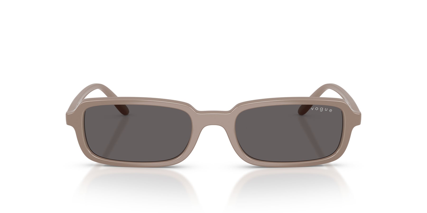 Sunglasses Vogue VO 5666S (326187) color beige scuro pieno shape square lenses nero/grigio fumo