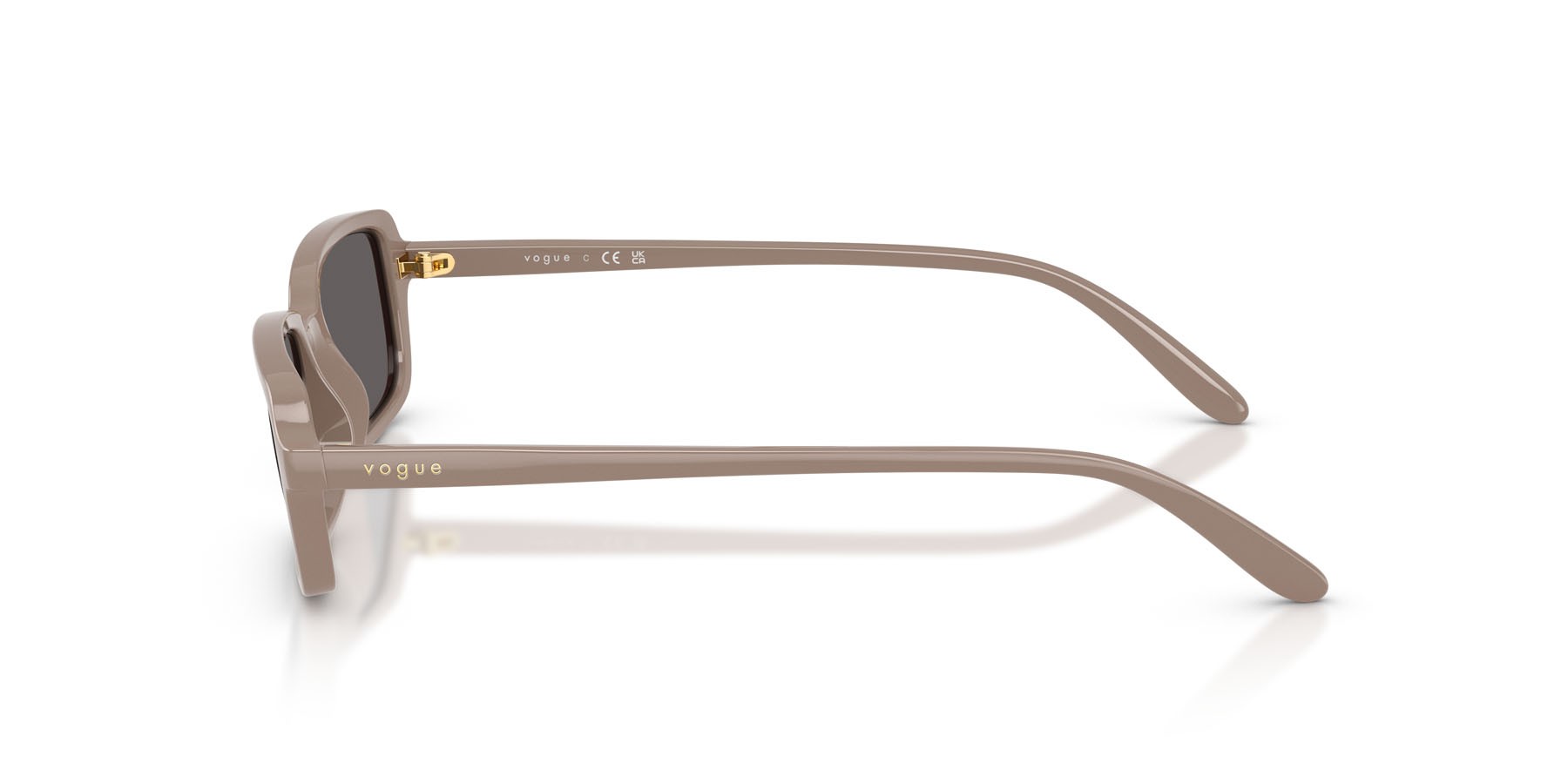 Sunglasses Vogue VO 5666S (326187) color beige scuro pieno shape square lenses nero/grigio fumo
