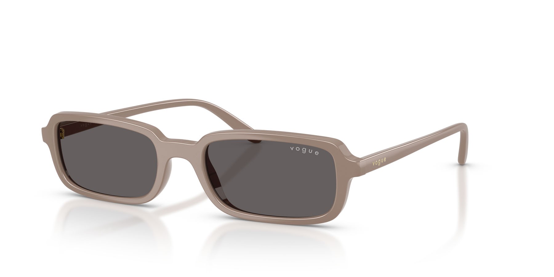 Sunglasses Vogue VO 5666S (326187) color beige scuro pieno shape square lenses nero/grigio fumo