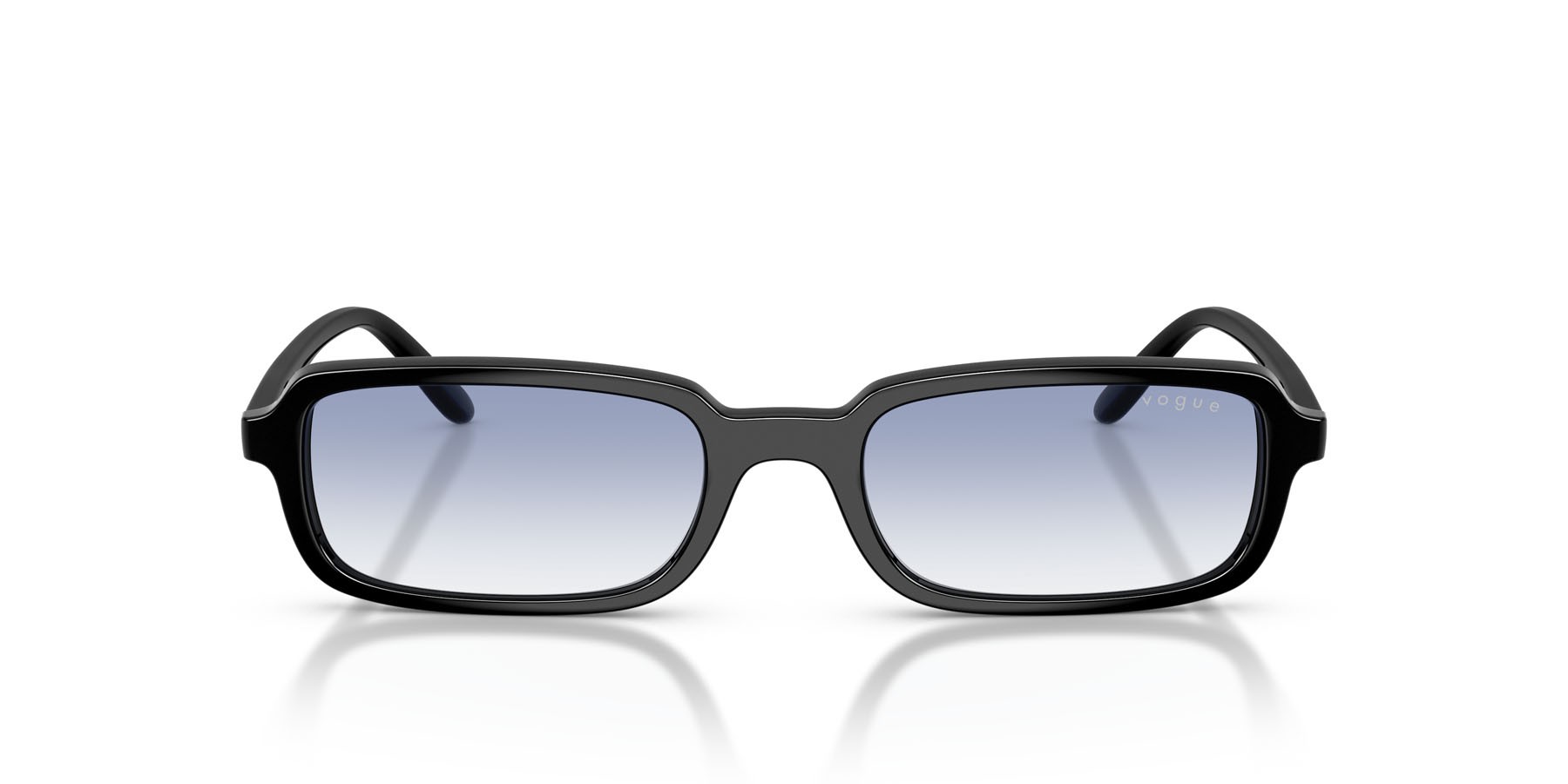Sunglasses Vogue VO 5666S (W44/19) color nero shape square lenses trasparente sfumato azzurro