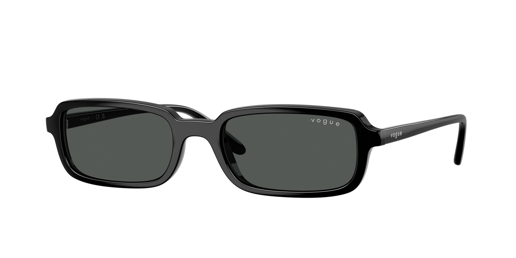 Occhiali da sole Vogue VO 5666S (W44/87) colore nero forma quadrato lenti grigio scuro