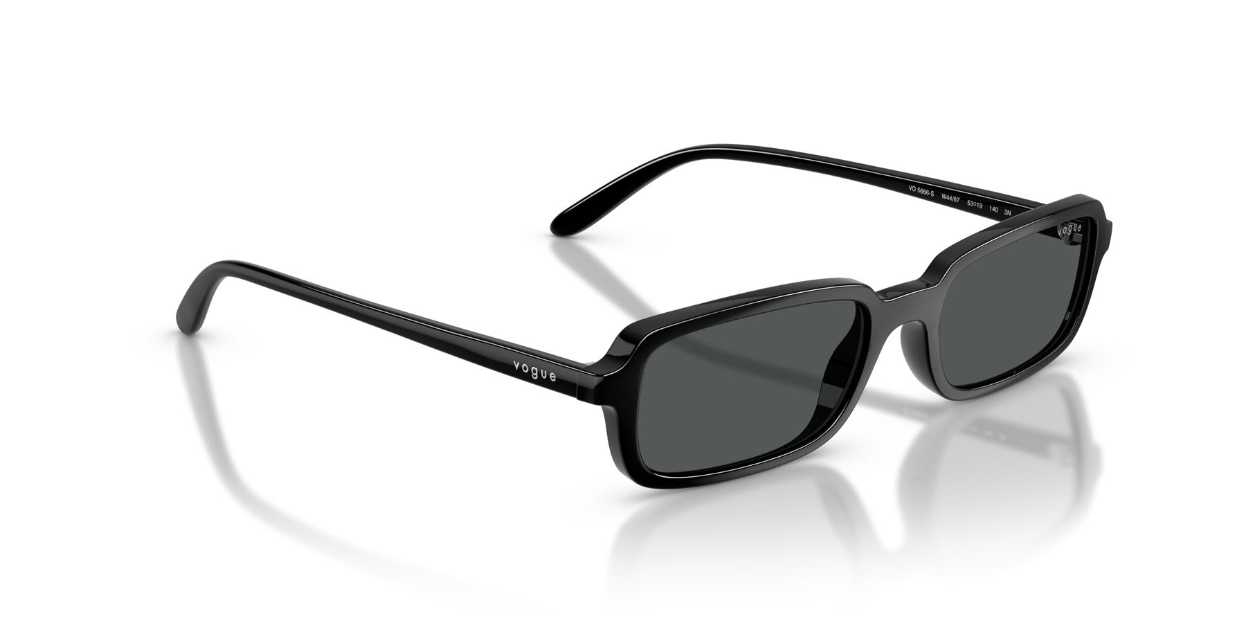 Occhiali da sole Vogue VO 5666S (W44/87) colore nero forma quadrato lenti grigio scuro