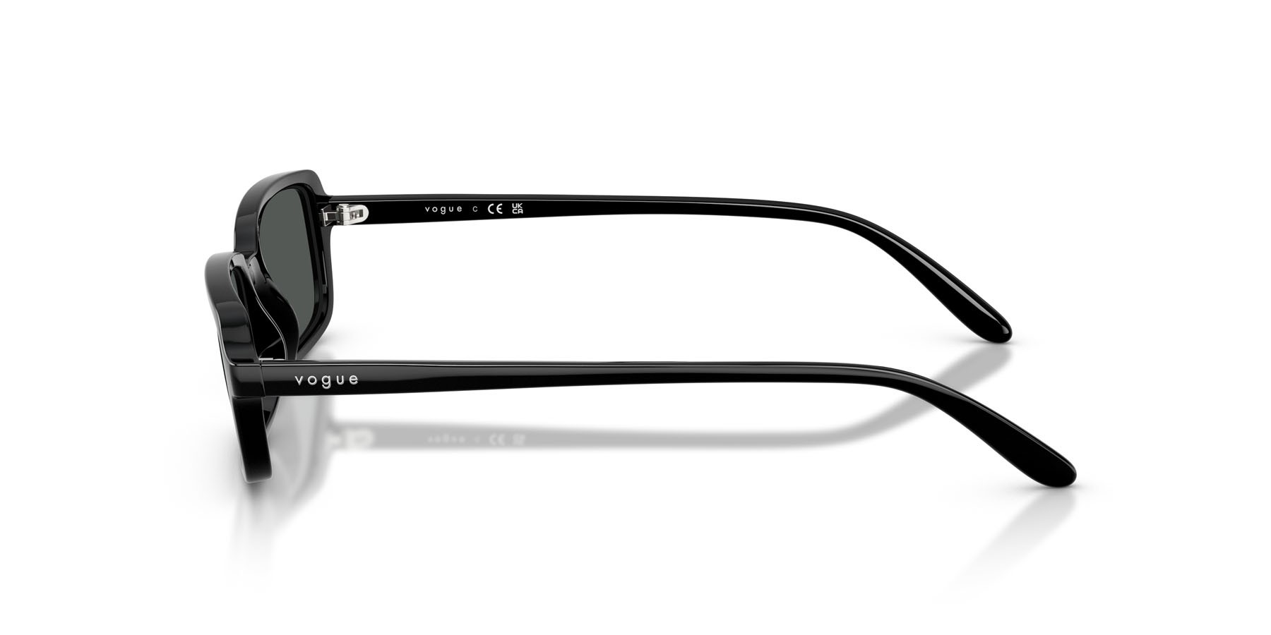 Occhiali da sole Vogue VO 5666S (W44/87) colore nero forma quadrato lenti grigio scuro
