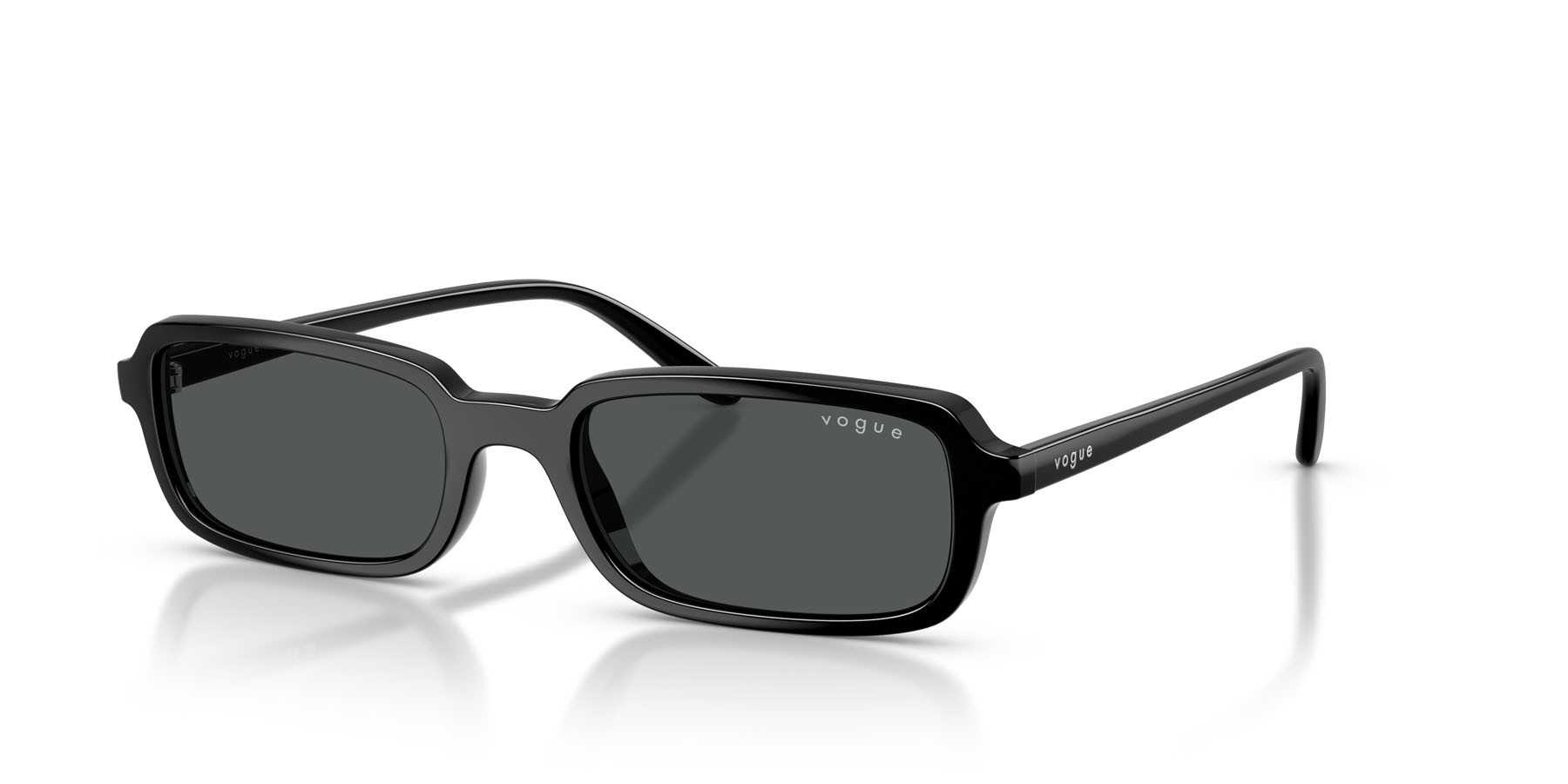 Occhiali da sole Vogue VO 5666S (W44/87) colore nero forma quadrato lenti grigio scuro