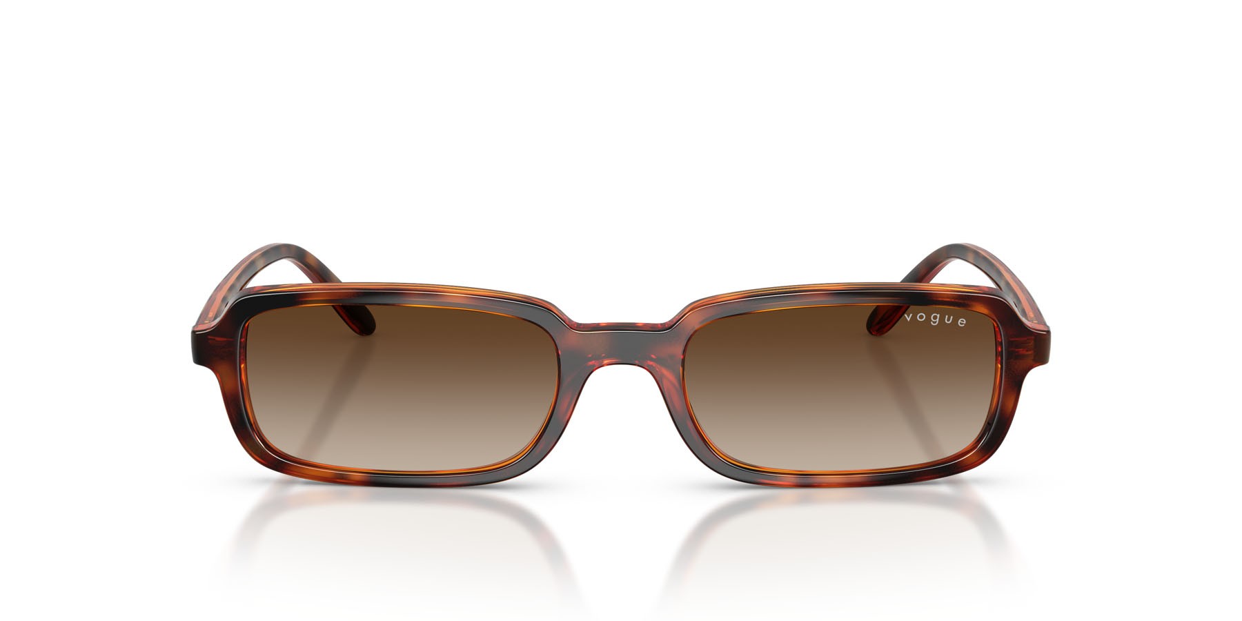 Occhiali da sole Vogue VO 5666S (W65613) colore havana scuro forma quadrato lenti marrone sfumato