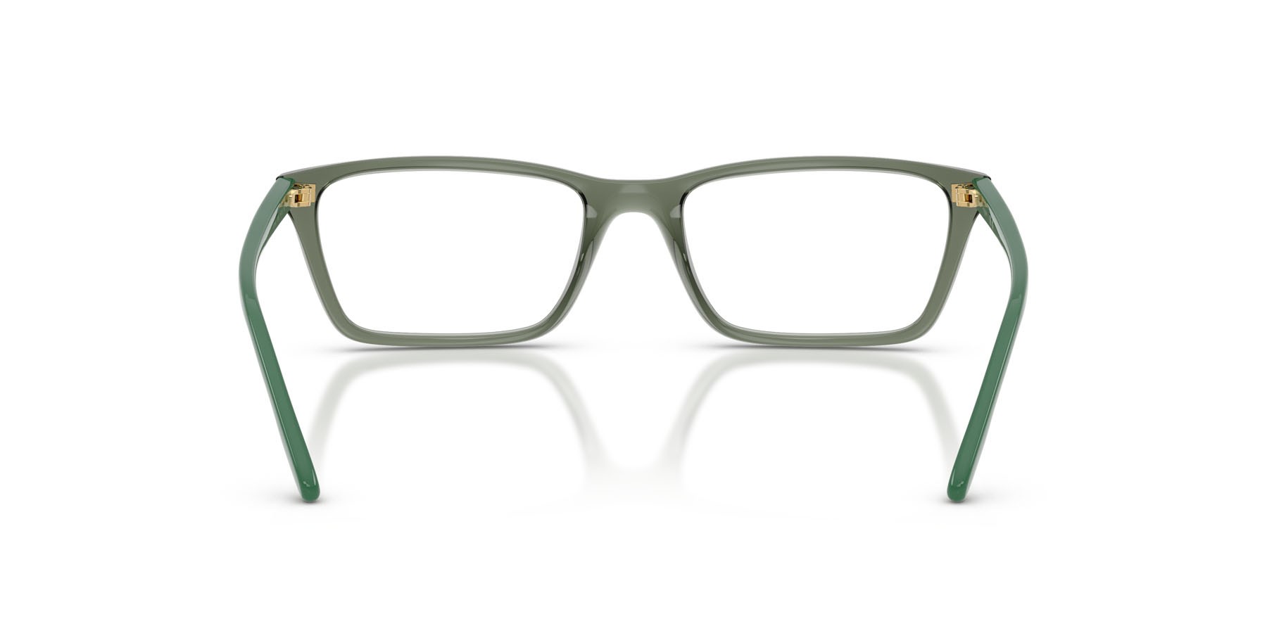 Eyeglasses Vogue VO 5667 (3086) color verde germano reale trasparente shape square lenses lente demo
