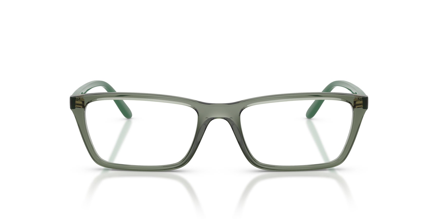 Eyeglasses Vogue VO 5667 (3086) color verde germano reale trasparente shape square lenses lente demo