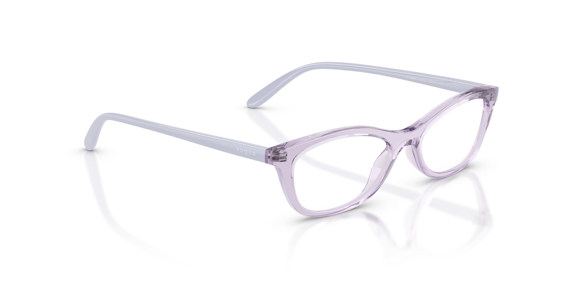 Eyeglasses Vogue VO 5668 (2745) color lilla trasparente shape cat eye lenses lente demo
