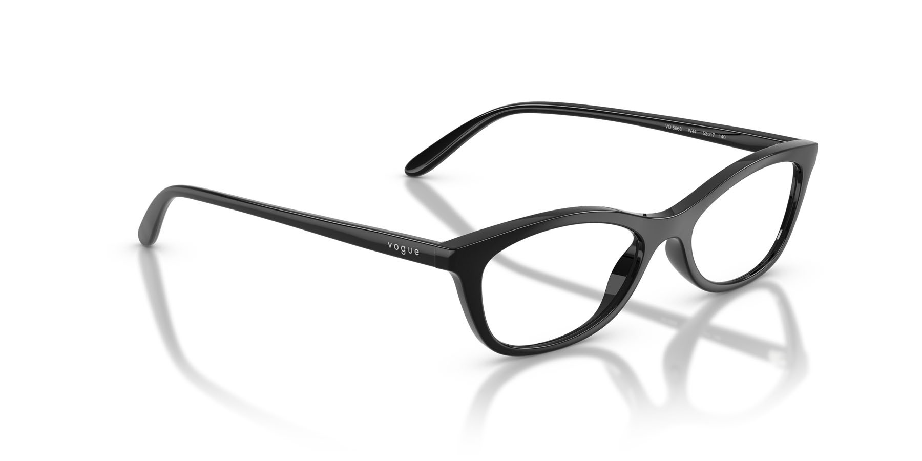 Eyeglasses Vogue VO 5668 (W44) color nero shape cat eye lenses lente demo