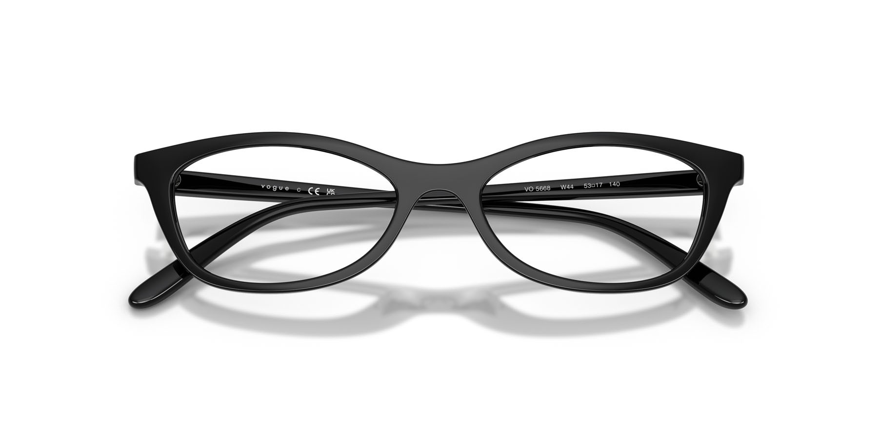 Eyeglasses Vogue VO 5668 (W44) color nero shape cat eye lenses lente demo