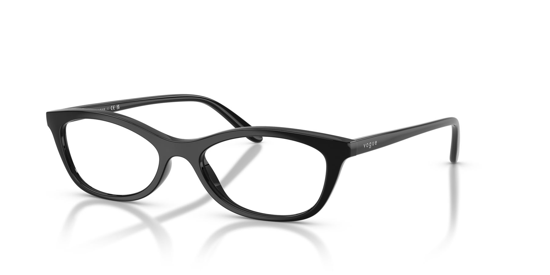 Eyeglasses Vogue VO 5668 (W44) color nero shape cat eye lenses lente demo
