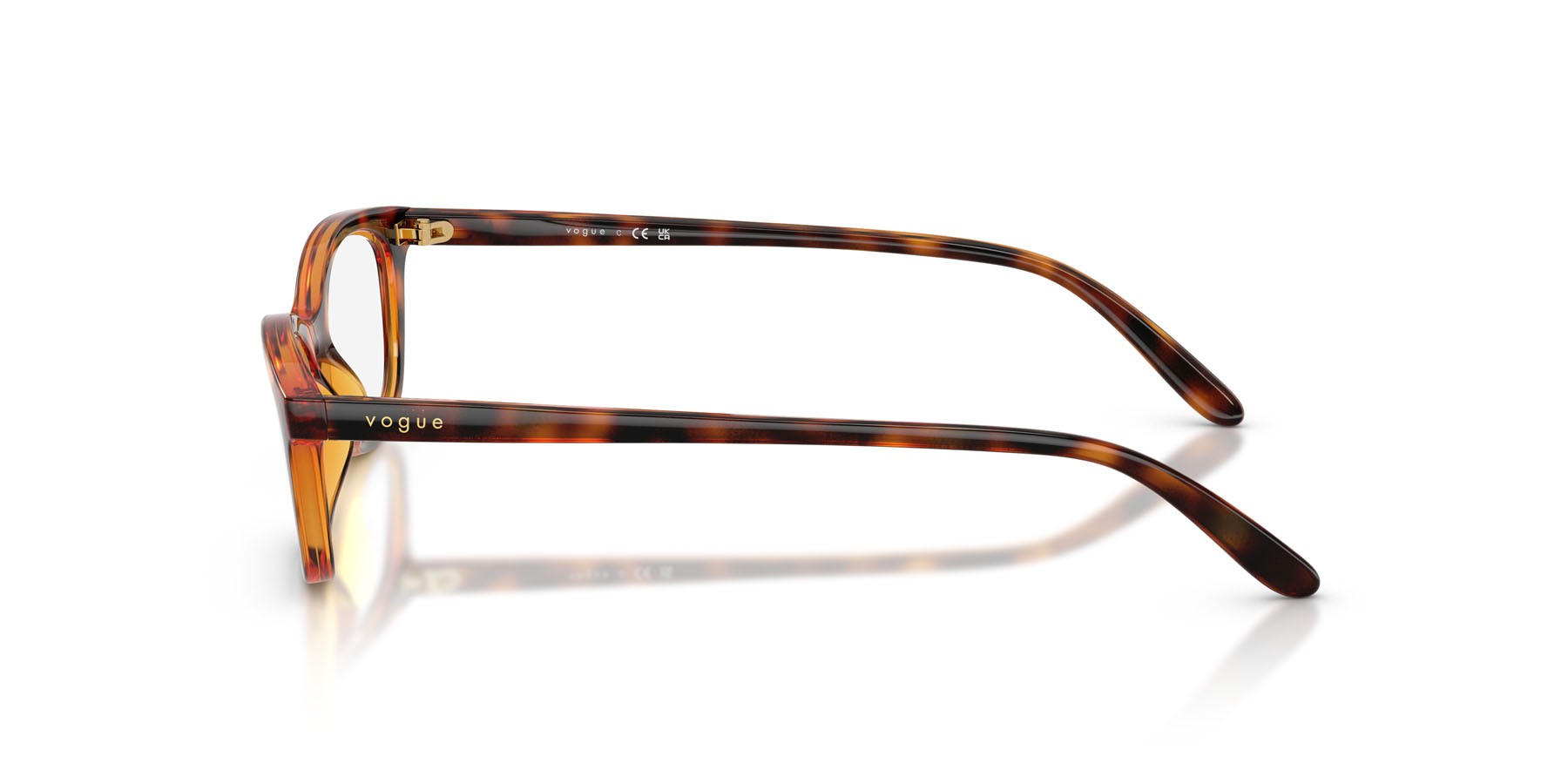 Eyeglasses Vogue VO 5668 (W656) color havana scuro shape cat eye lenses lente demo