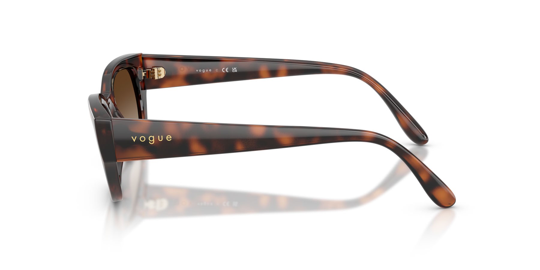 Occhiali da sole Vogue VO 5669S (271813) colore havana scuro totale forma quadrato lenti marrone sfumato