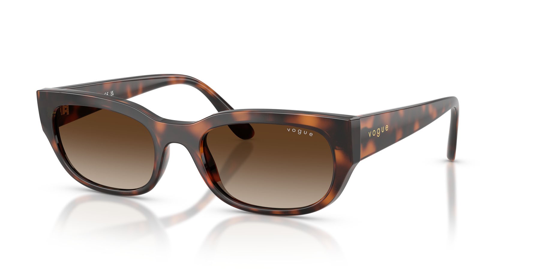 Occhiali da sole Vogue VO 5669S (271813) colore havana scuro totale forma quadrato lenti marrone sfumato