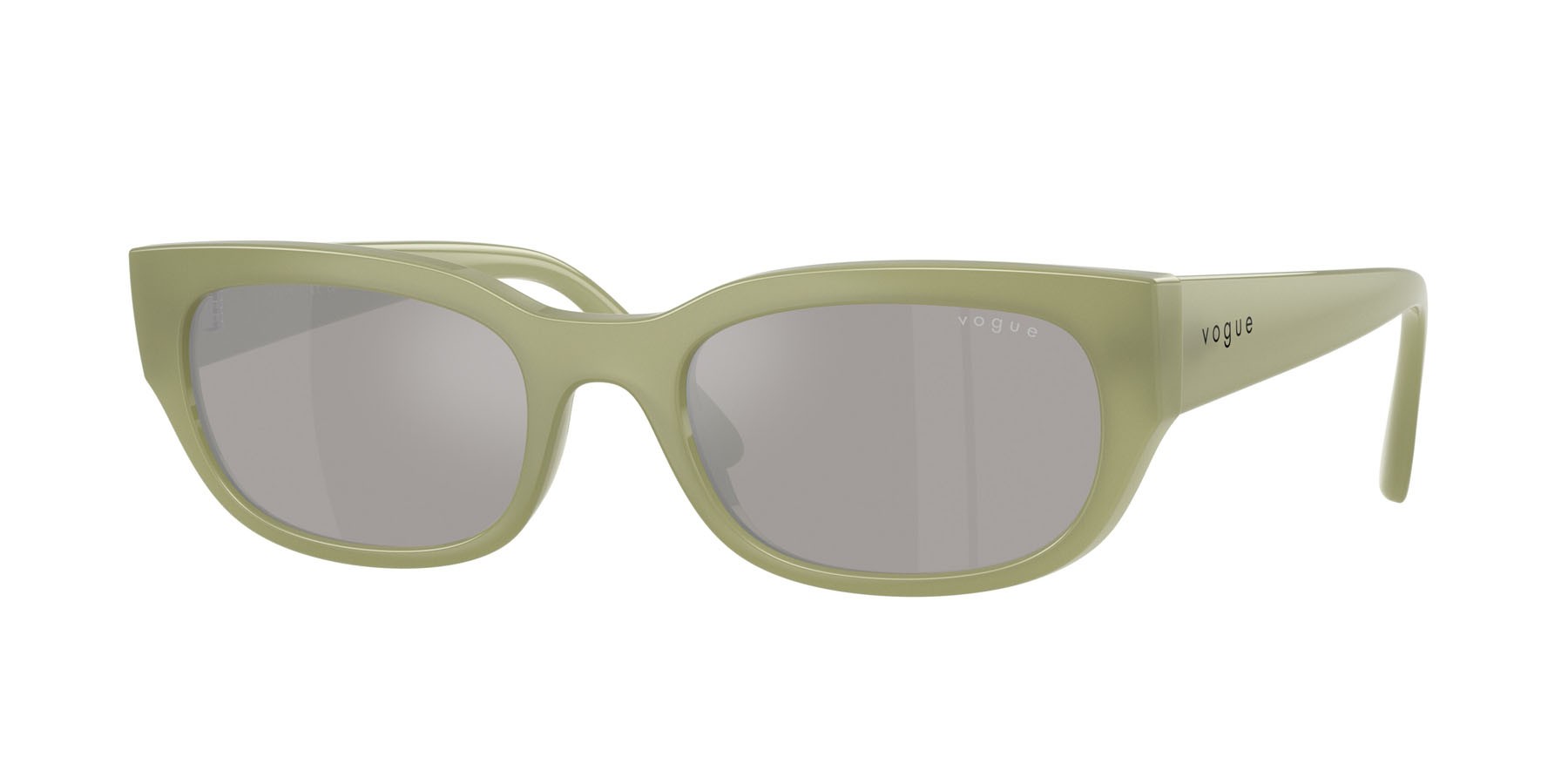 Occhiali da sole Vogue VO 5669S (32546G) colore verde opalino forma quadrato lenti grigio chiaro specchiato argento
