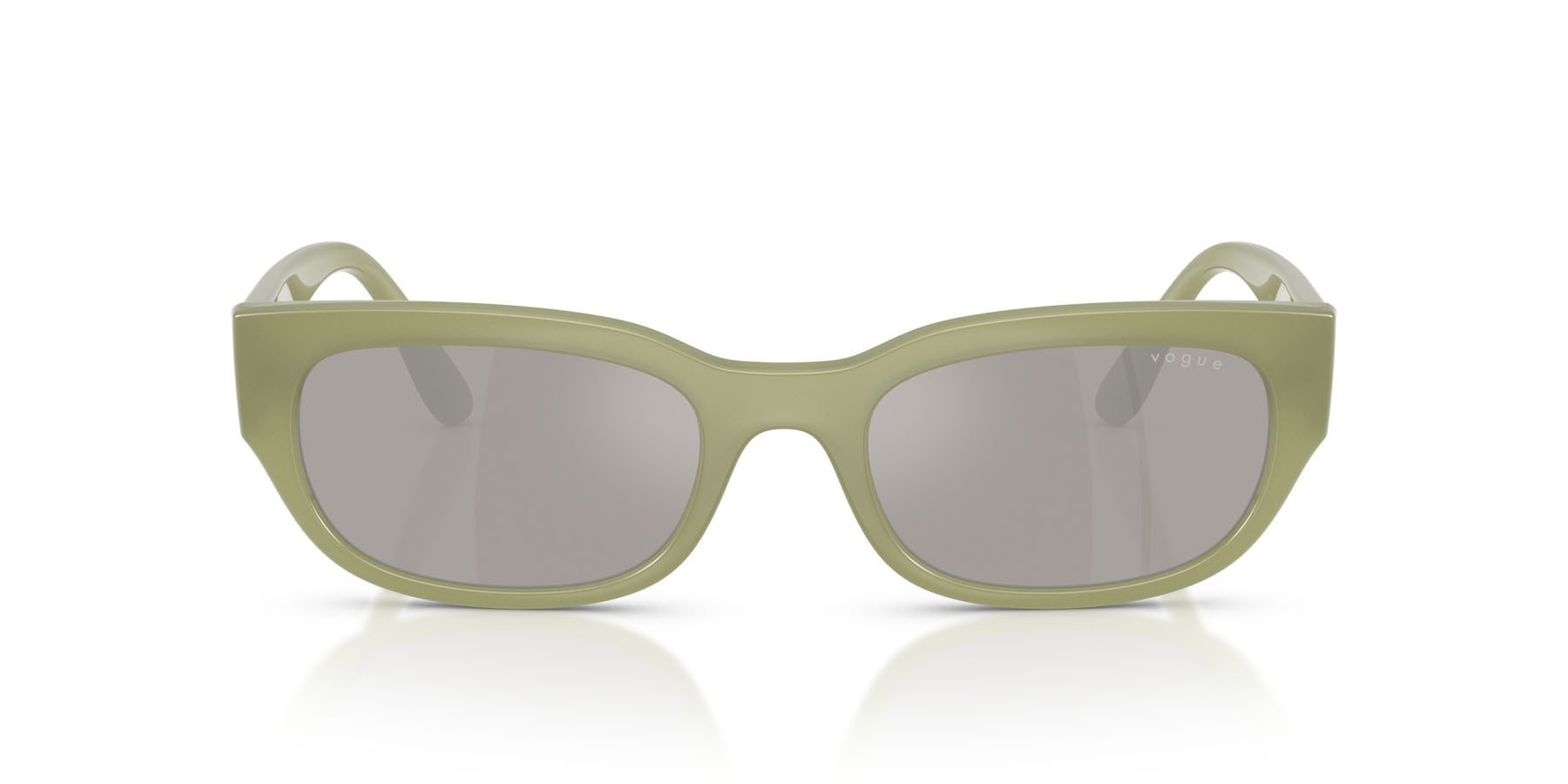 Occhiali da sole Vogue VO 5669S (32546G) colore verde opalino forma quadrato lenti grigio chiaro specchiato argento