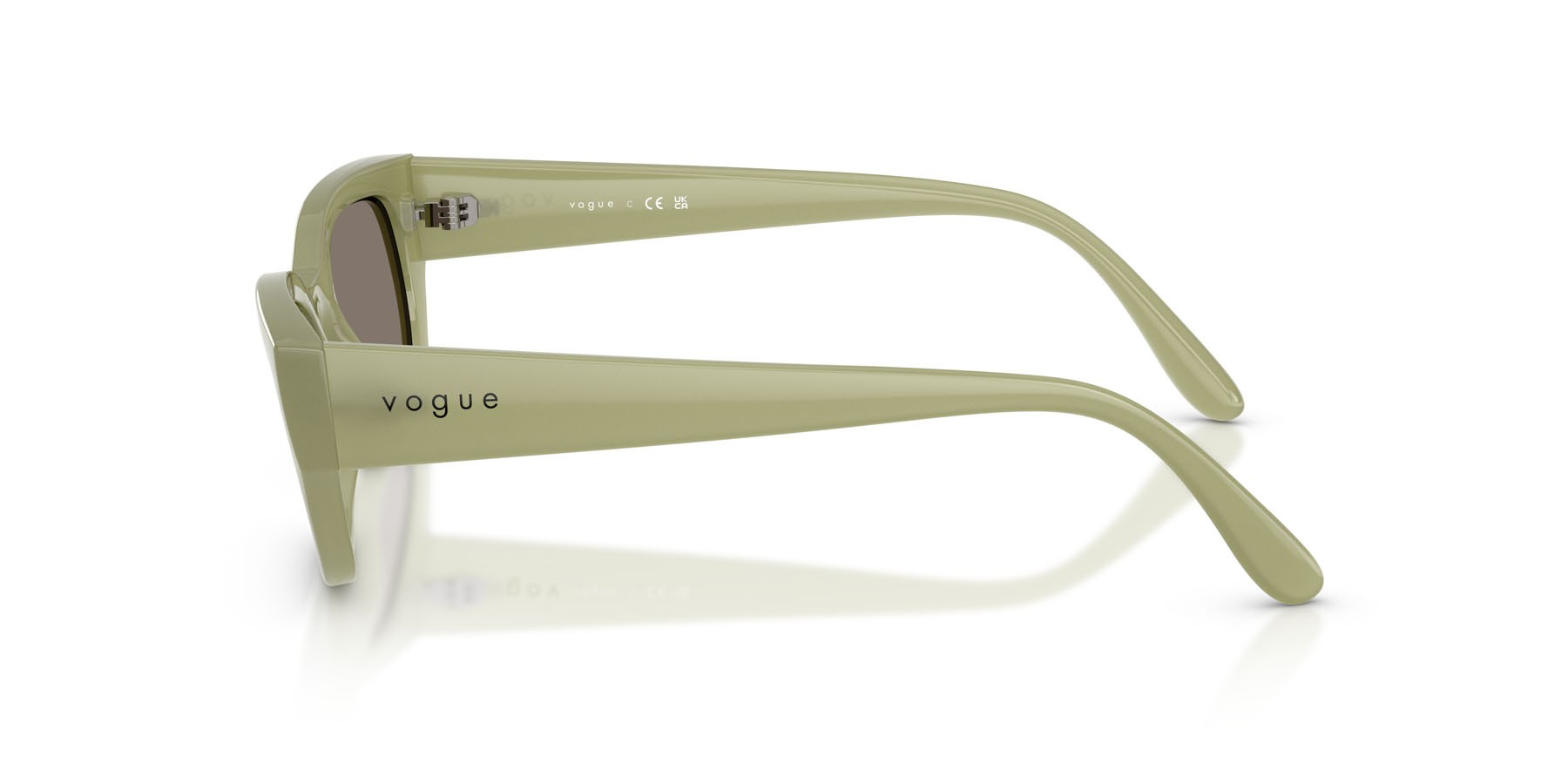 Occhiali da sole Vogue VO 5669S (32546G) colore verde opalino forma quadrato lenti grigio chiaro specchiato argento