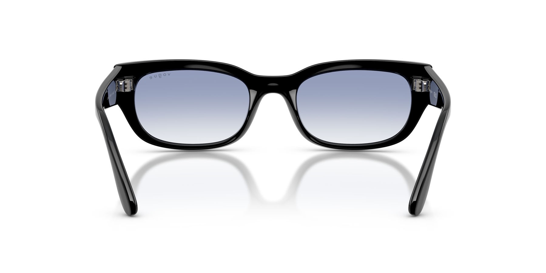 Sunglasses Vogue VO 5669S (W44/19) color nero shape square lenses trasparente sfumato azzurro