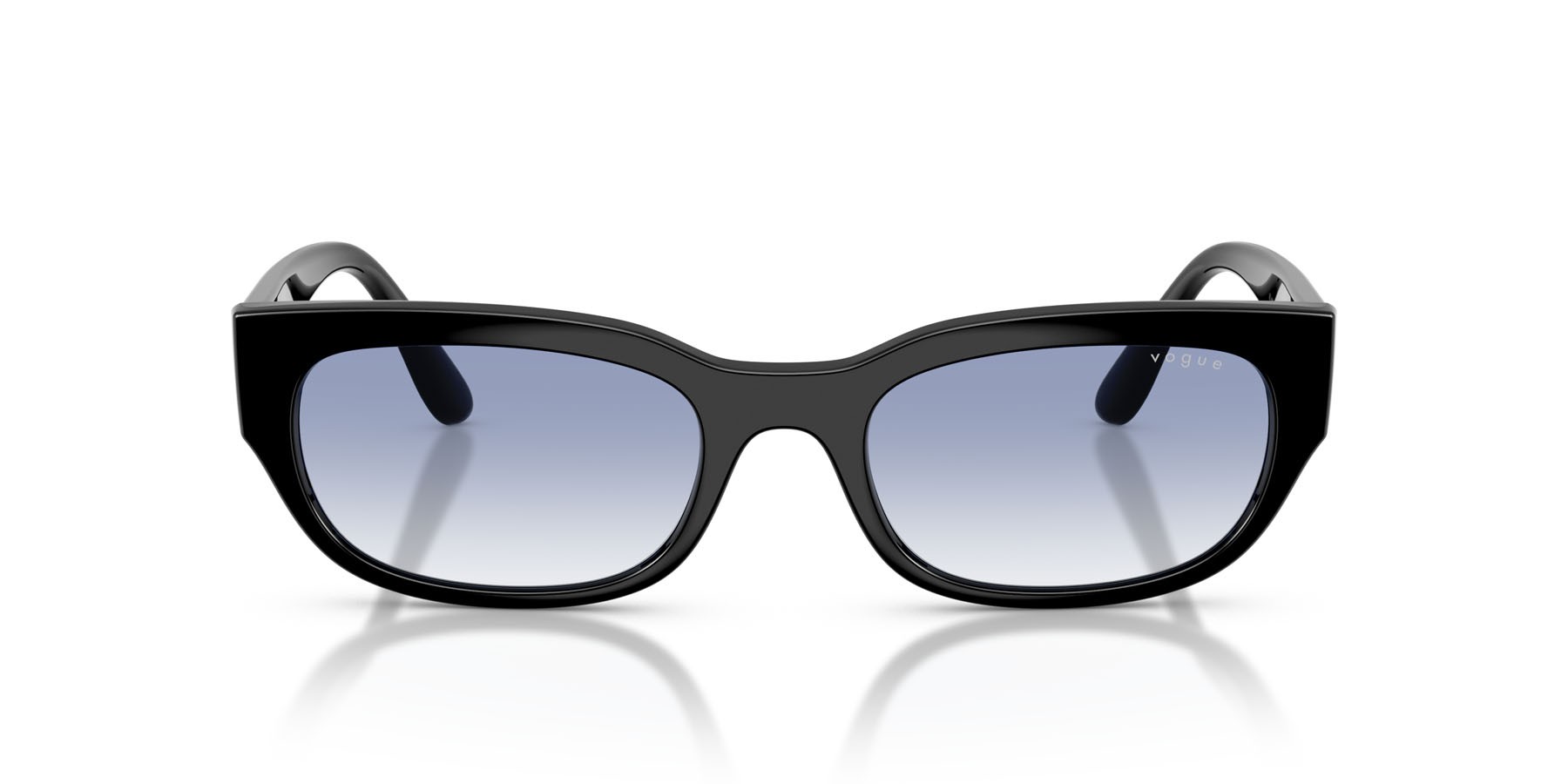 Sunglasses Vogue VO 5669S (W44/19) color nero shape square lenses trasparente sfumato azzurro