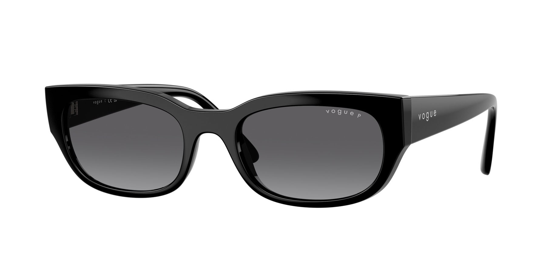Sunglasses Vogue VO 5669S (W44/T3) color nero shape square lenses grigio sfumato polarizzata