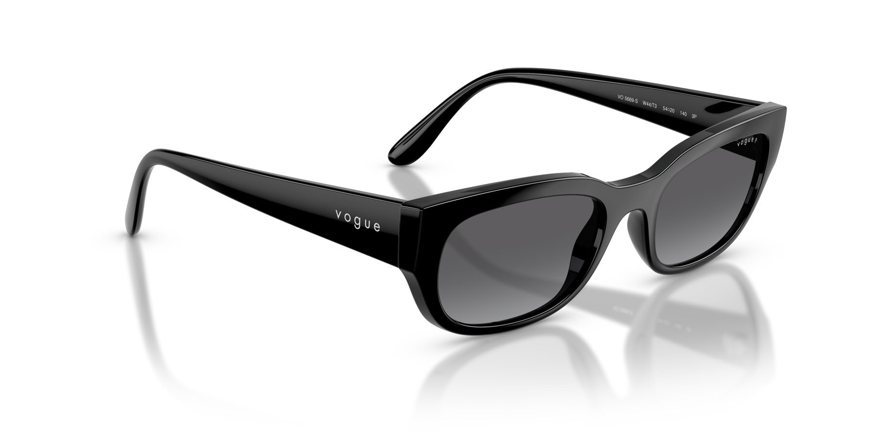 Sunglasses Vogue VO 5669S (W44/T3) color nero shape square lenses grigio sfumato polarizzata