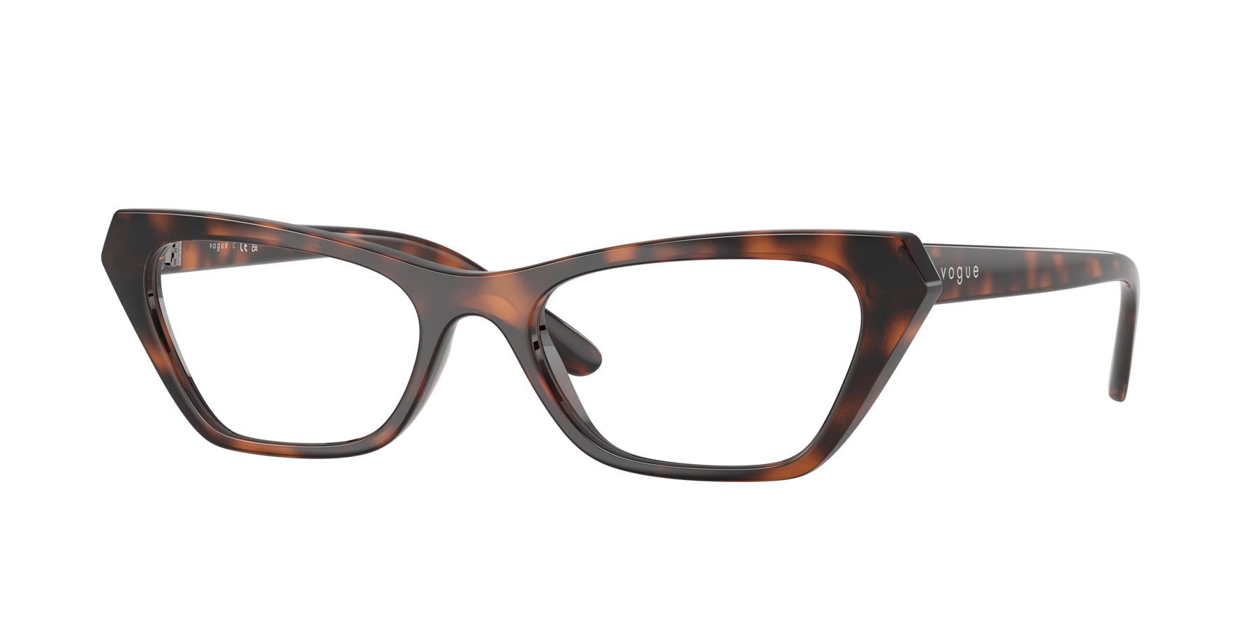 Eyeglasses Vogue VO 5670 (2718) color havana scuro totale shape cat eye lenses lente demo