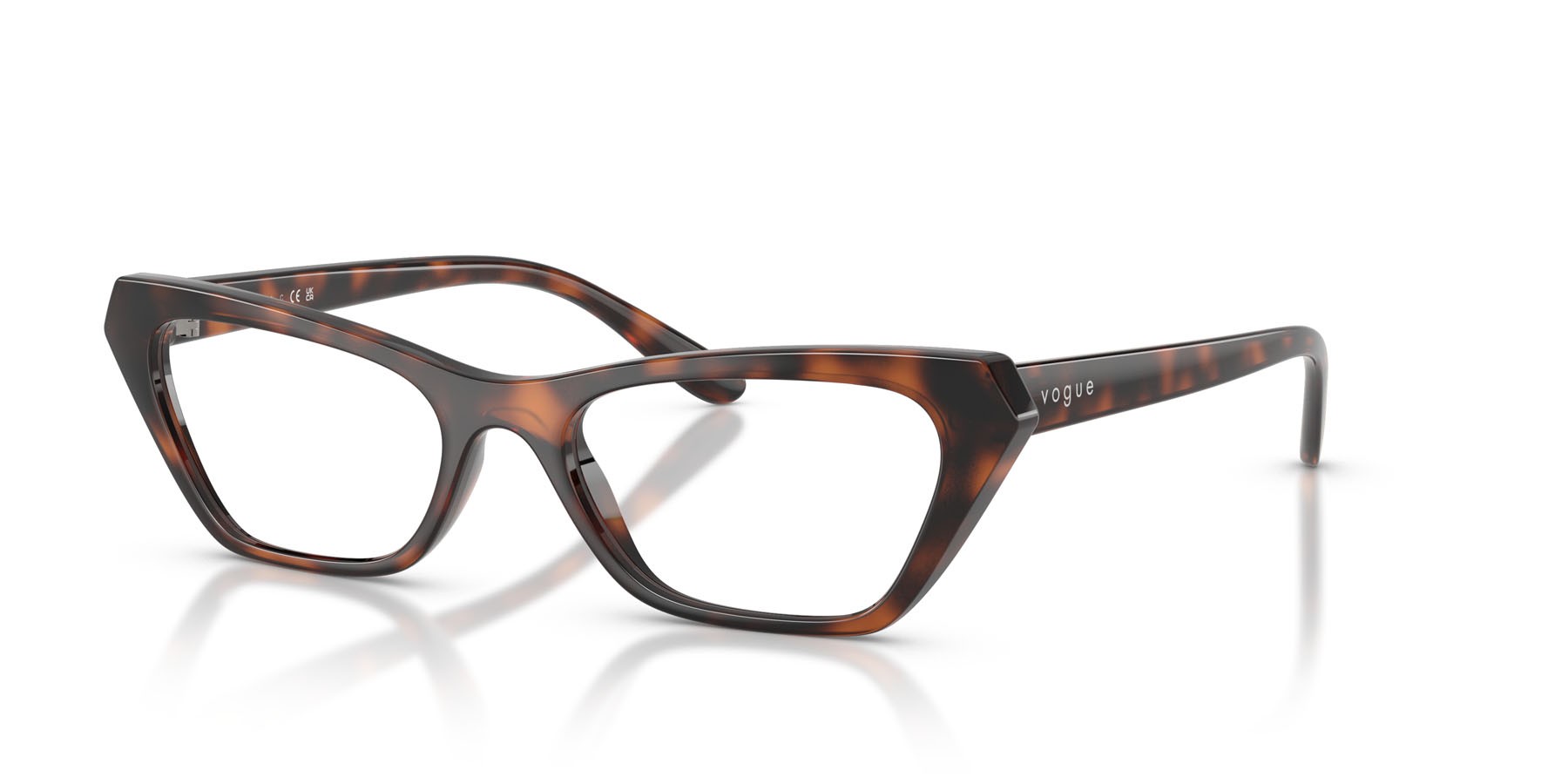 Eyeglasses Vogue VO 5670 (2718) color havana scuro totale shape cat eye lenses lente demo