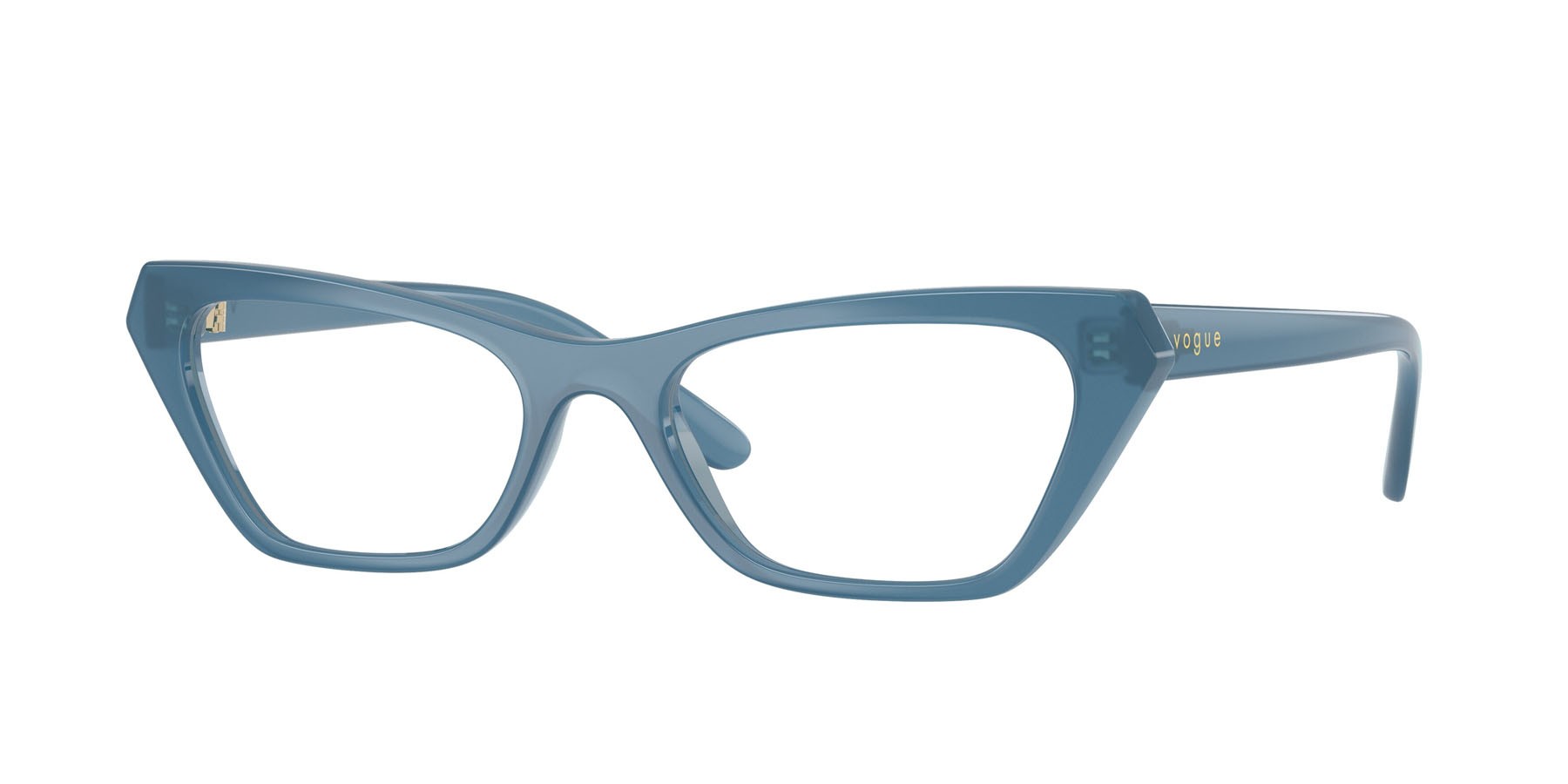 Eyeglasses Vogue VO 5670 (3036) color blu opalino shape cat eye lenses lente demo