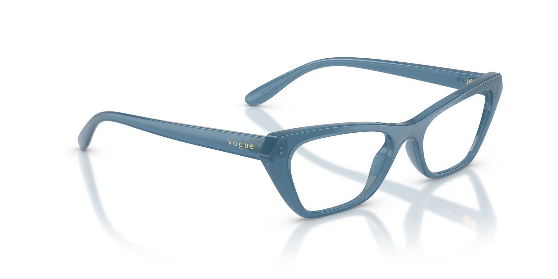 Eyeglasses Vogue VO 5670 (3036) color blu opalino shape cat eye lenses lente demo
