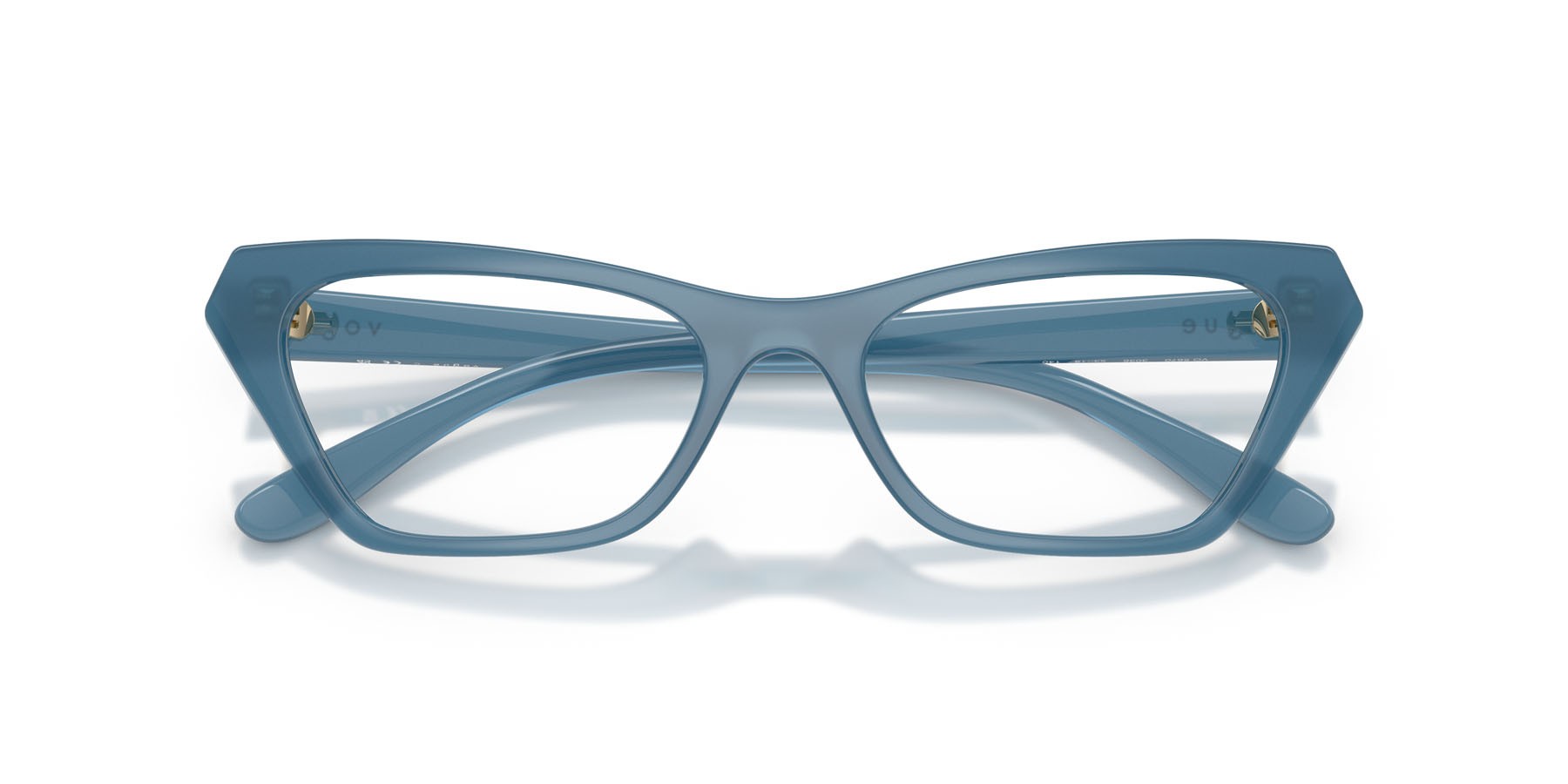 Eyeglasses Vogue VO 5670 (3036) color blu opalino shape cat eye lenses lente demo