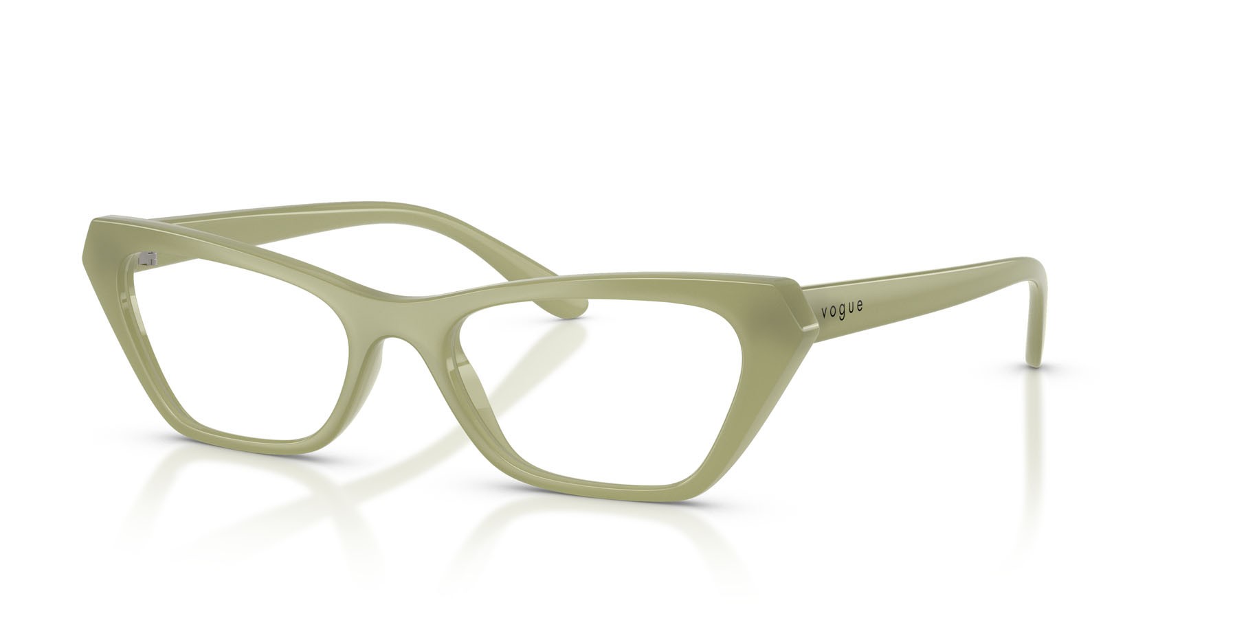 Eyeglasses Vogue VO 5670 (3254) color verde opalino shape cat eye lenses lente demo