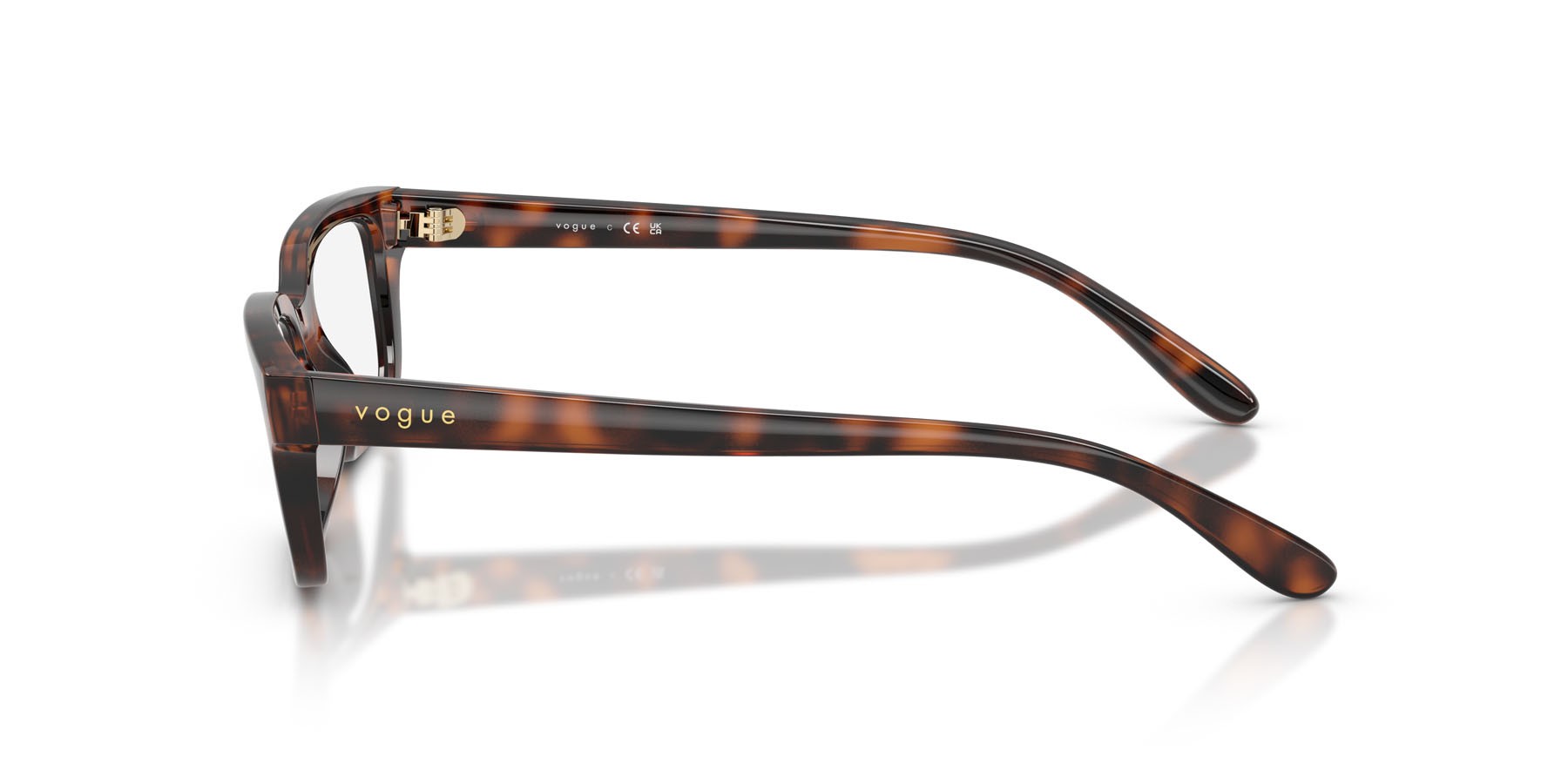 Eyeglasses Vogue VO 5671 (2718) color havana scuro totale shape rectangle lenses lente demo