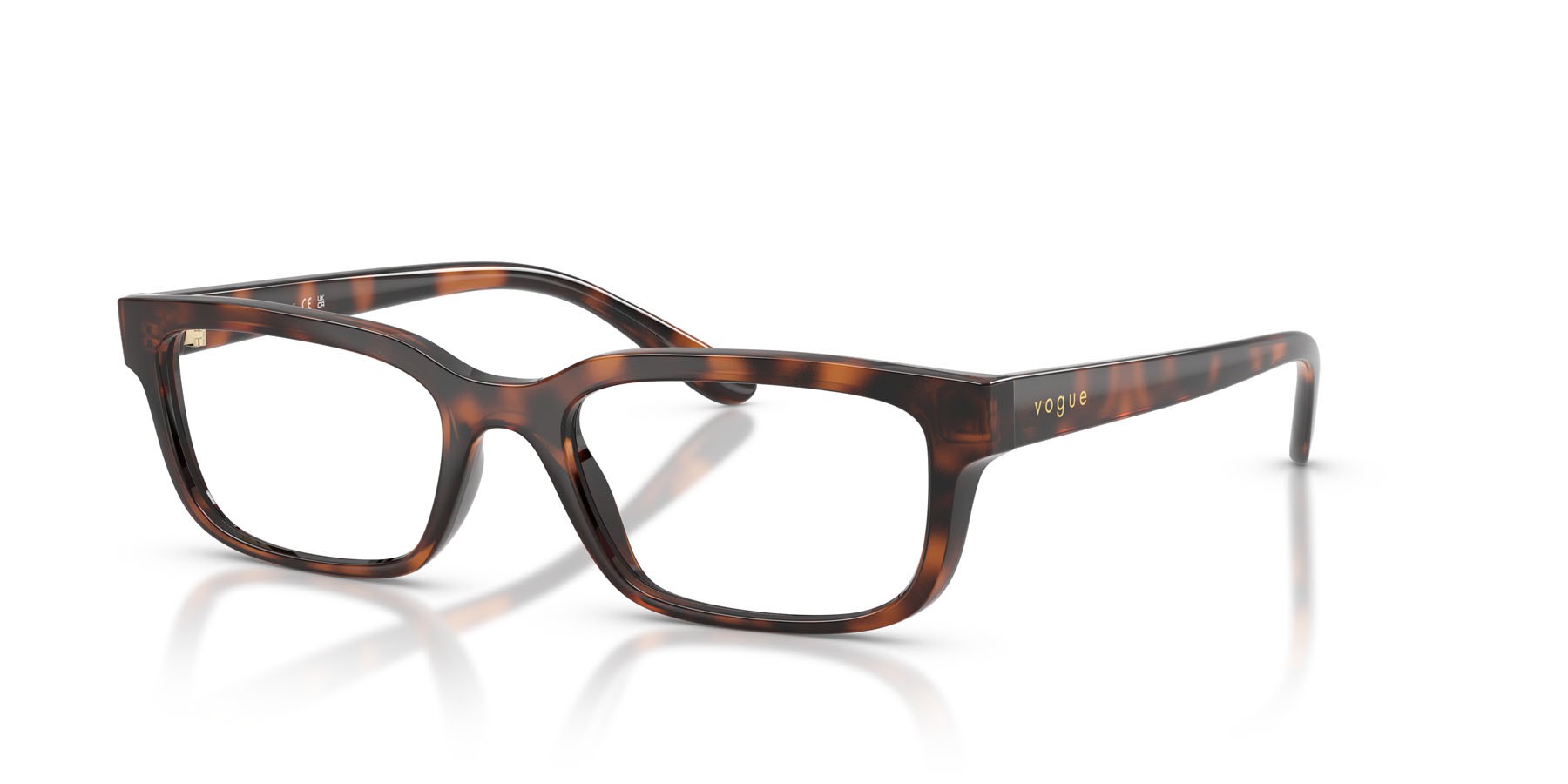 Eyeglasses Vogue VO 5671 (2718) color havana scuro totale shape rectangle lenses lente demo