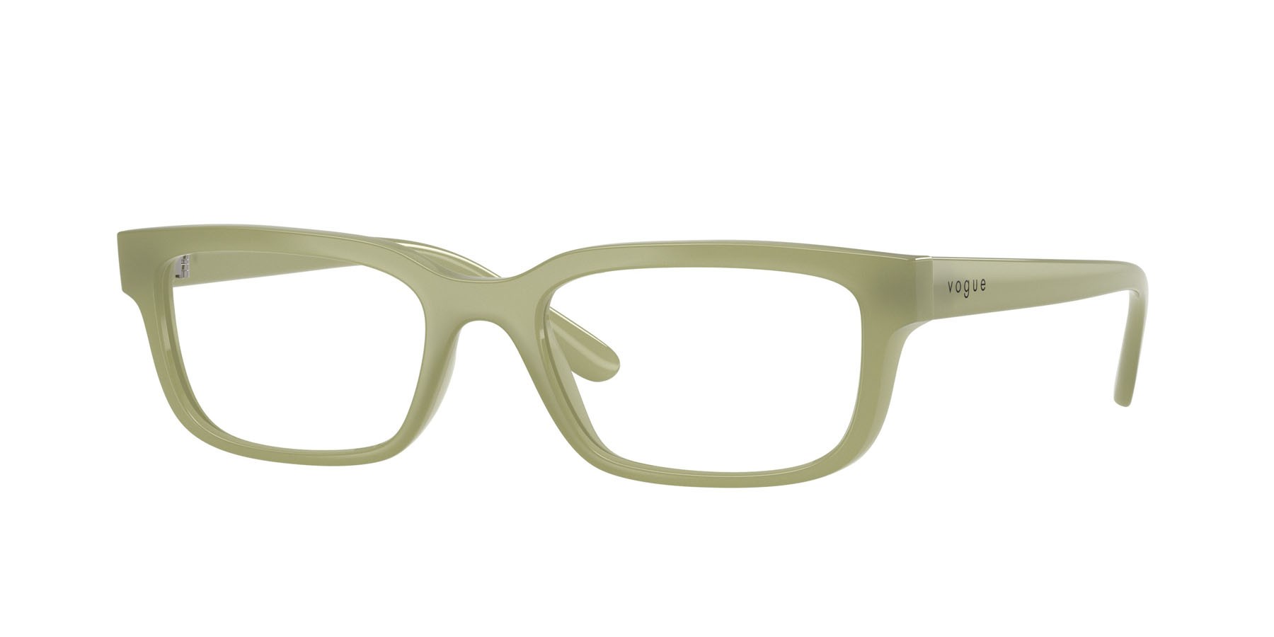 Eyeglasses Vogue VO 5671 (3254) color verde opalino shape rectangle lenses lente demo