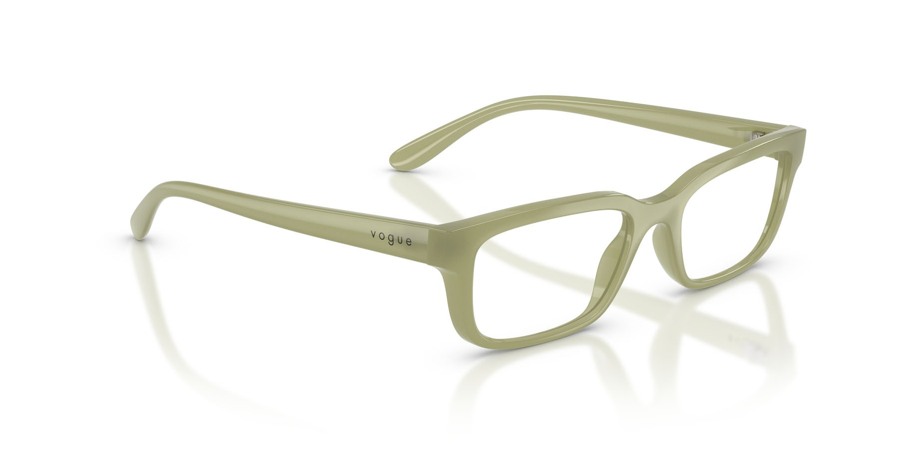 Eyeglasses Vogue VO 5671 (3254) color verde opalino shape rectangle lenses lente demo