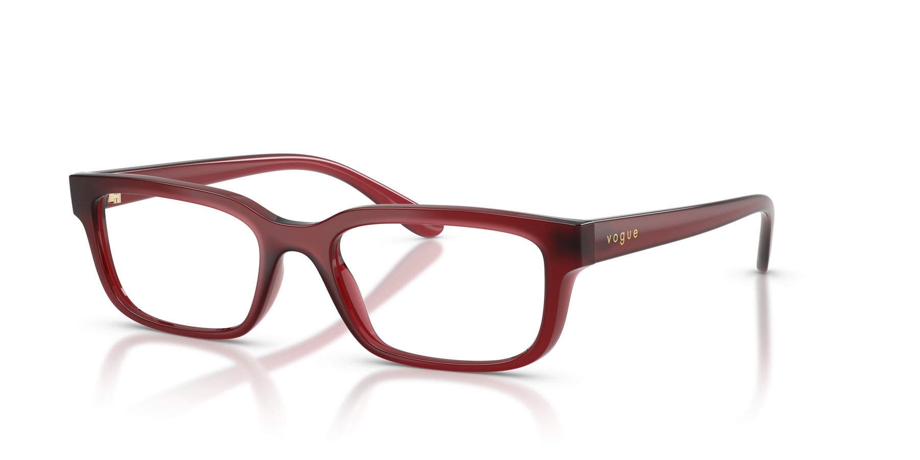 Occhiali da vista Vogue VO 5671 (3255) colore bordeaux opalescente forma rettangolare lenti lente demo