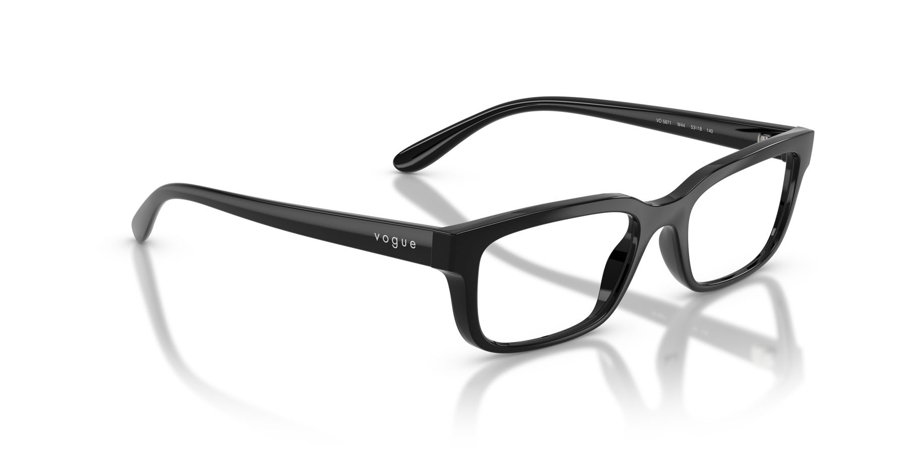 Eyeglasses Vogue VO 5671 (W44) color nero shape rectangle lenses lente demo